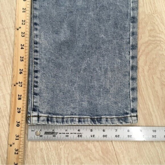 Super Highest Rise Baggy Dad Jeans Size 9/29W Acid Wash Destroyed Ripped - Picture 8 of 10